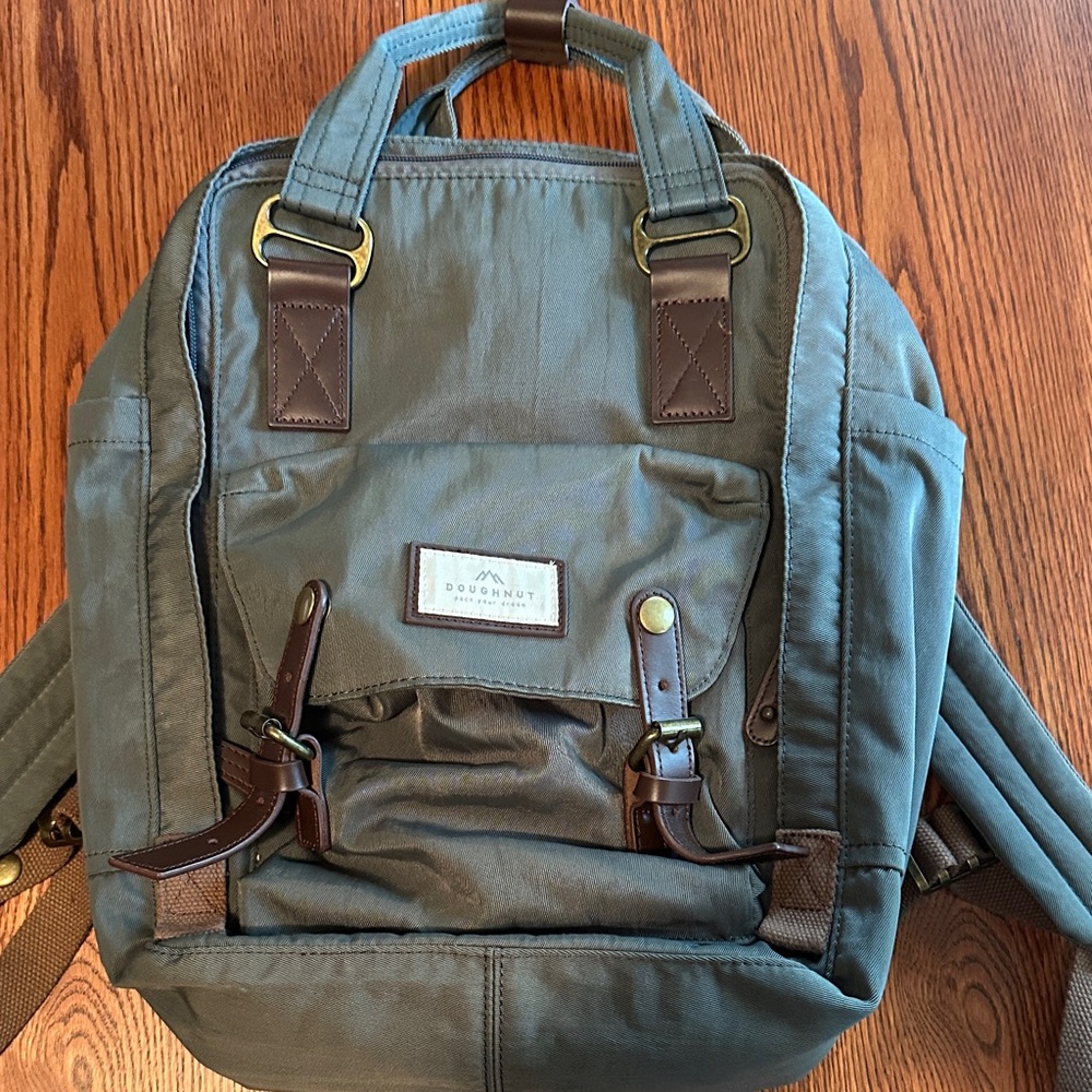 Doughnut Diaper Bag Olive Green Backpack